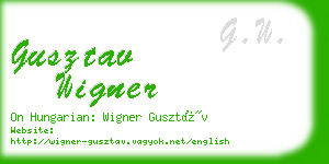 gusztav wigner business card